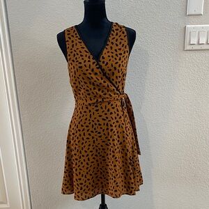 Everly Brown Animal Print Mini‎ Dress